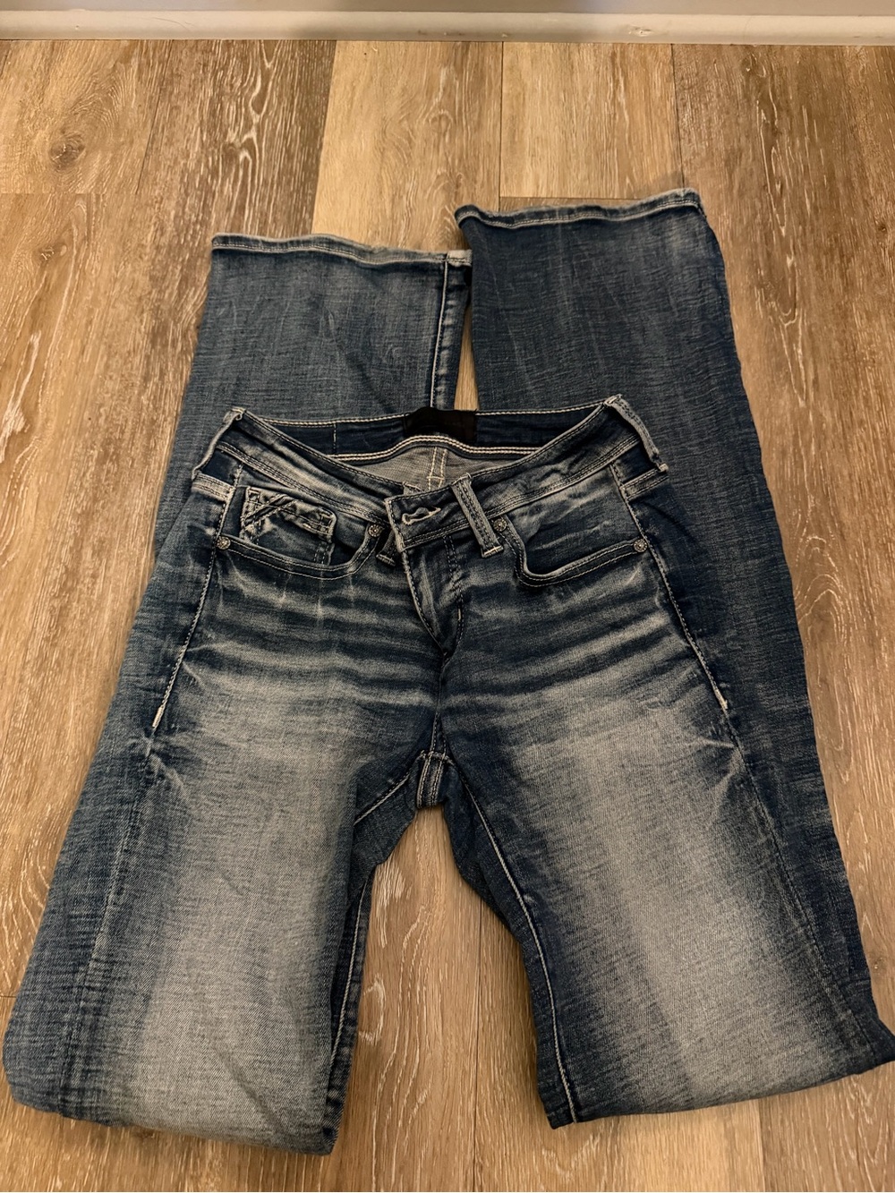 Women’s Buckle Black Flared Jeans